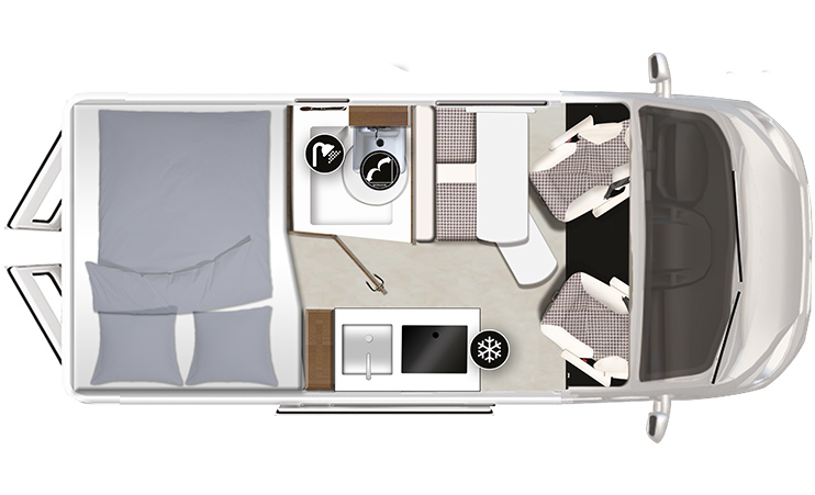 Karmann-Mobil Davis 540 Trendstyle Grundriss