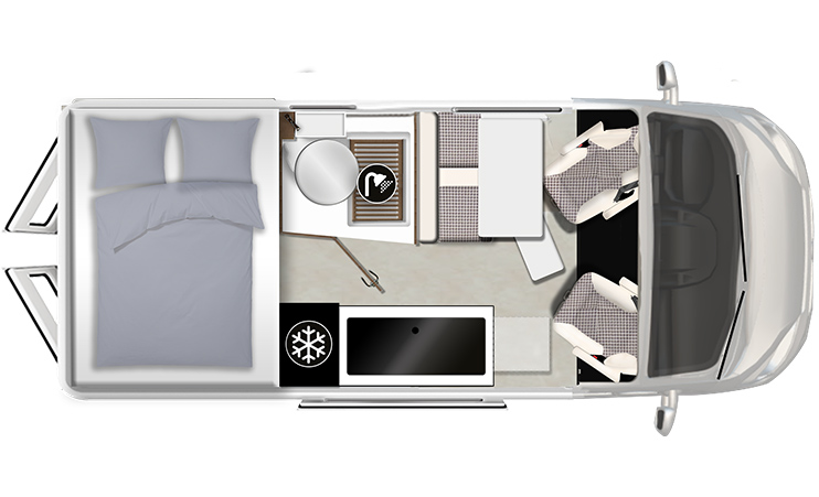 Karmann-Mobil Davis 590 Trendstyle Grundriss