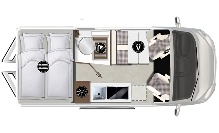 Karmann-Mobil Davis 591 Lifestyle Grundriss