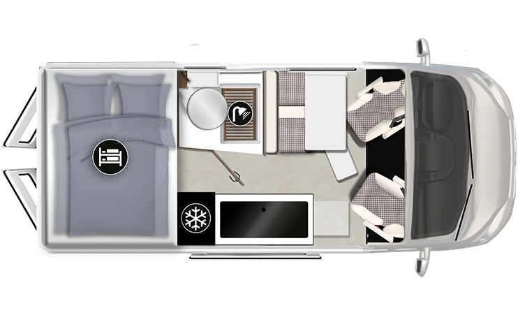 Karmann-Mobil Davis 591 Trendstyle Grundriss