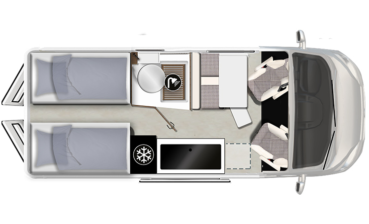 Karmann-Mobil Davis 620 Trendstyle Grundriss