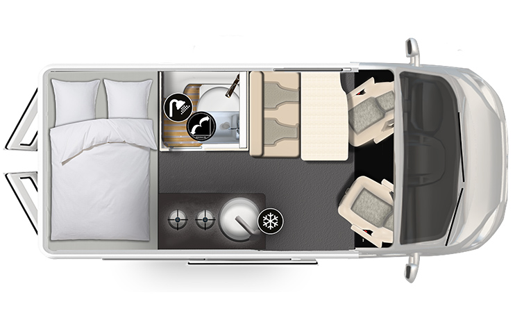 Karmann-Mobil Dexter 540 Grundriss