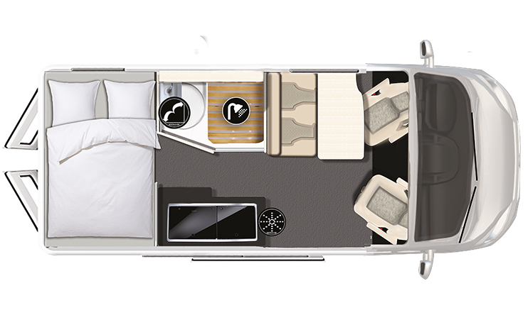 Karmann-Mobil Dexter 560 4x4 Grundriss