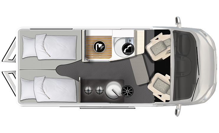 Karmann-Mobil Dexter 570 4x4 Grundriss