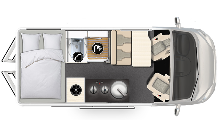 Karmann-Mobil Dexter 580 Grundriss