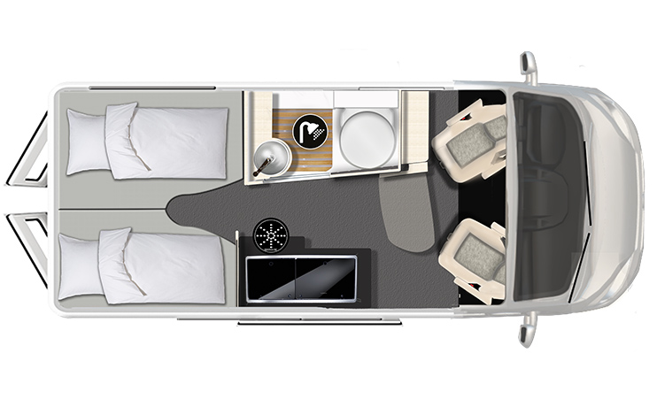 Karmann-Mobil Dexter 600 Grundriss