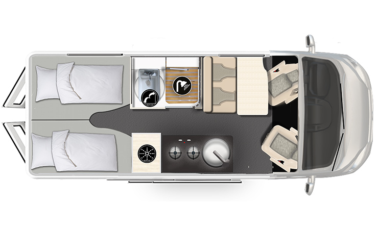 Karmann-Mobil Dexter 625 Grundriss